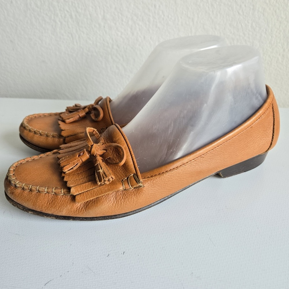 Vintage Cole Haan Italian Made Womens Tassel Loafers Leather 9 AA Discontinued
